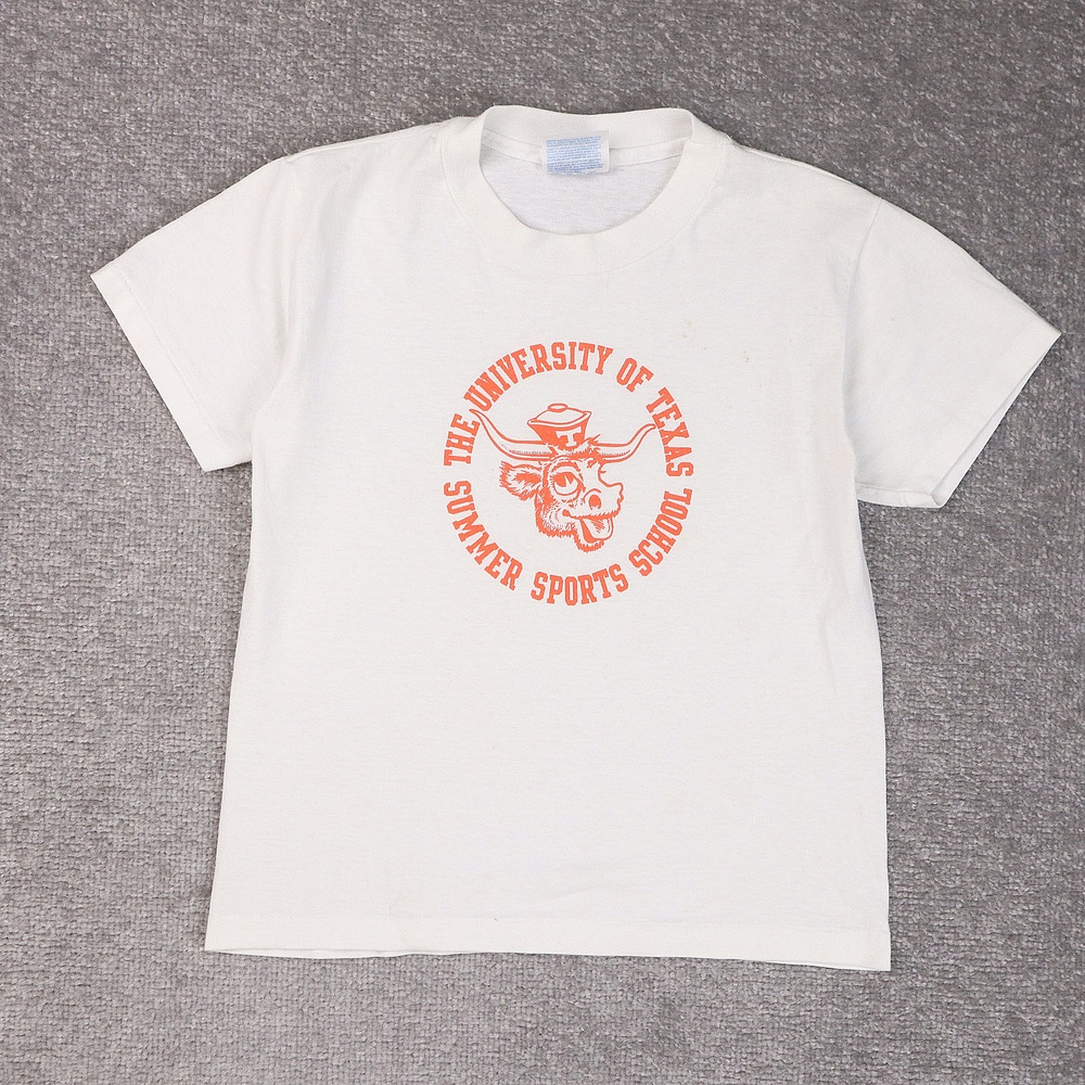 VTG University of Texas Longhorns Youth Medium White Short Sleeve T-Shirt